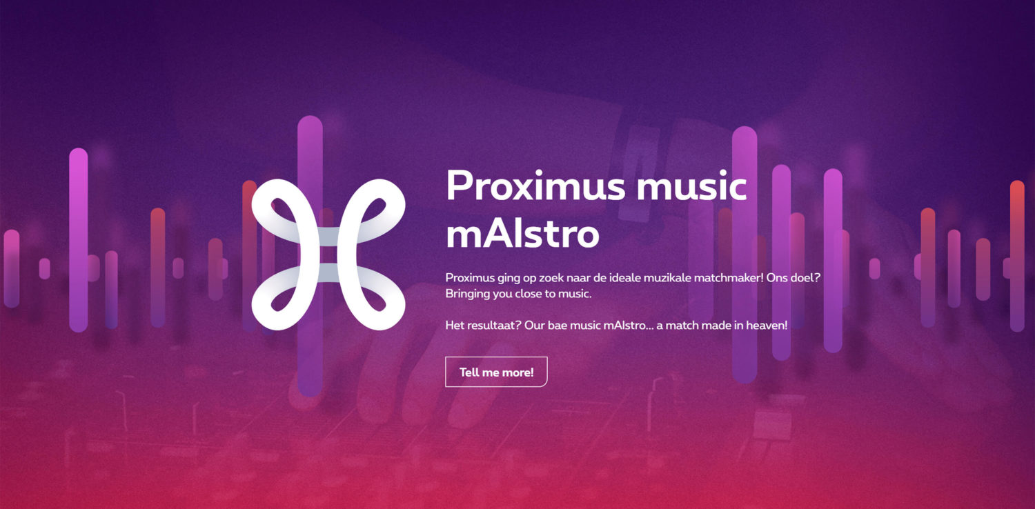 PROXIMUS – Music mAIstro Landing Page