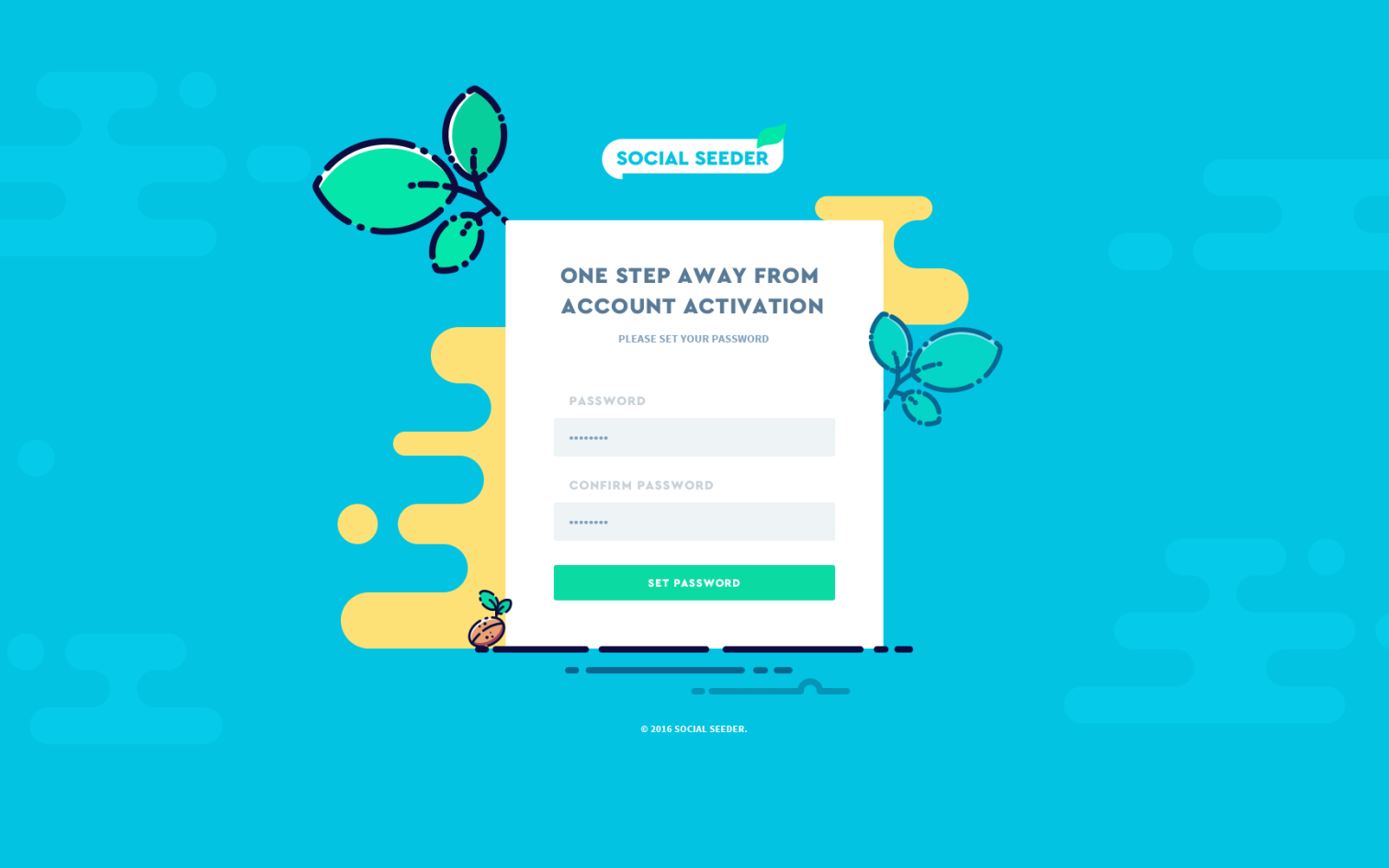 SOCIALSEEDER – Login Screen