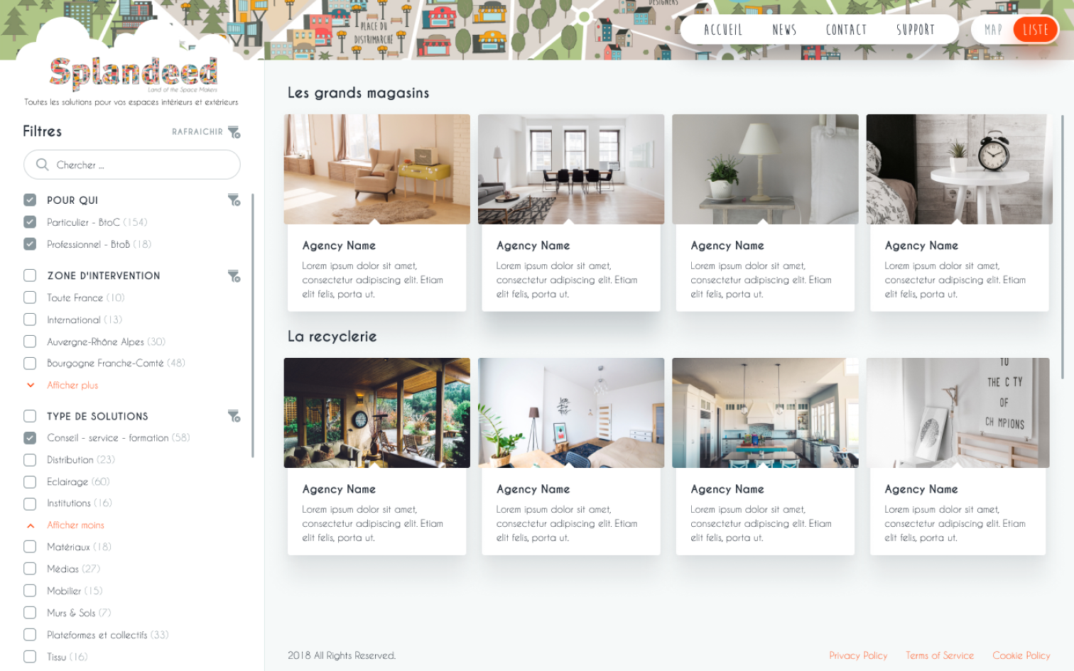 SPLANDEED Website – Search